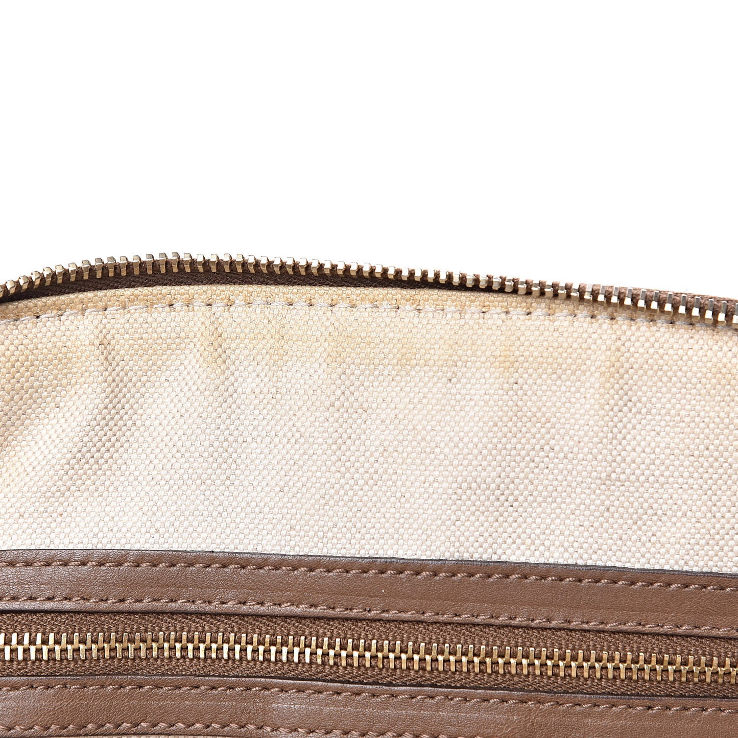 GG Supreme Monogram Margaux Calfskin Small Nice Top Handle Dome Bag Beige Ebony Acero