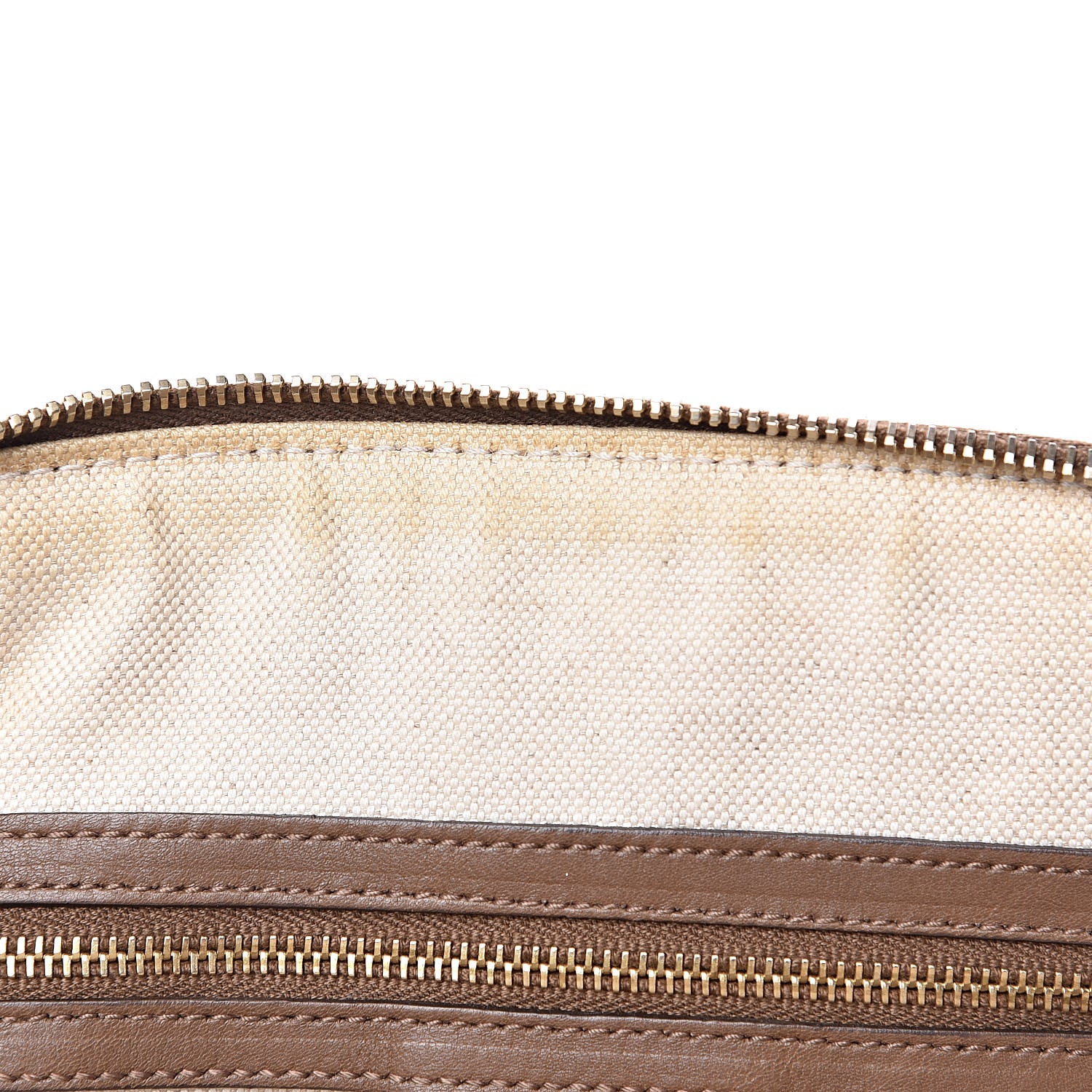 Gucci GG Supreme Monogram Margaux Calfskin Small Nice Top Handle Dome Bag Beige Ebony Acero 12 of 12