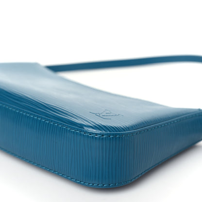 Louis Vuitton Epi Pochette Accessories NM Cyan 10 of 11