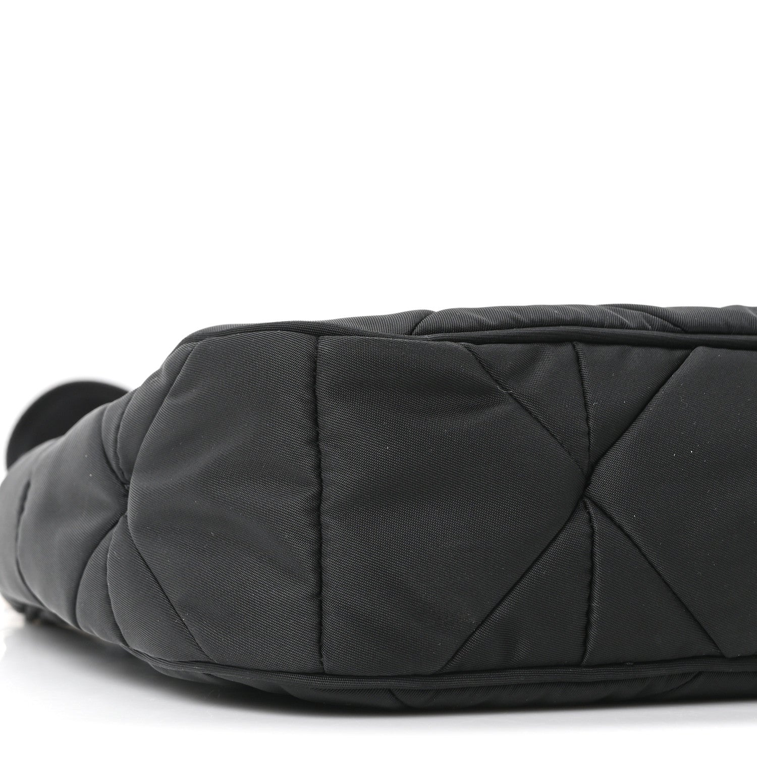 Prada Re-Nylon Triangle Padded Patchwork Shoulder Bag Black 8 of 10