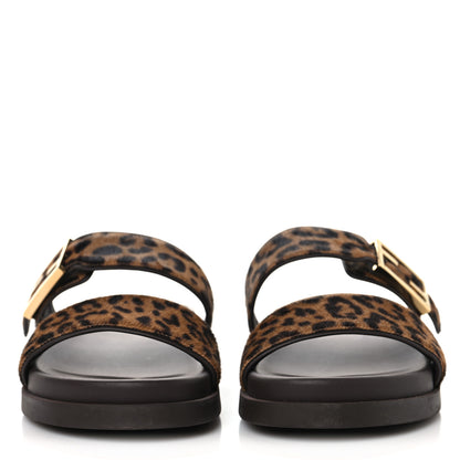 Fendi Calf Hair Leopard FF Fendi Feel Sandals 36.5 Brown 3 of 10