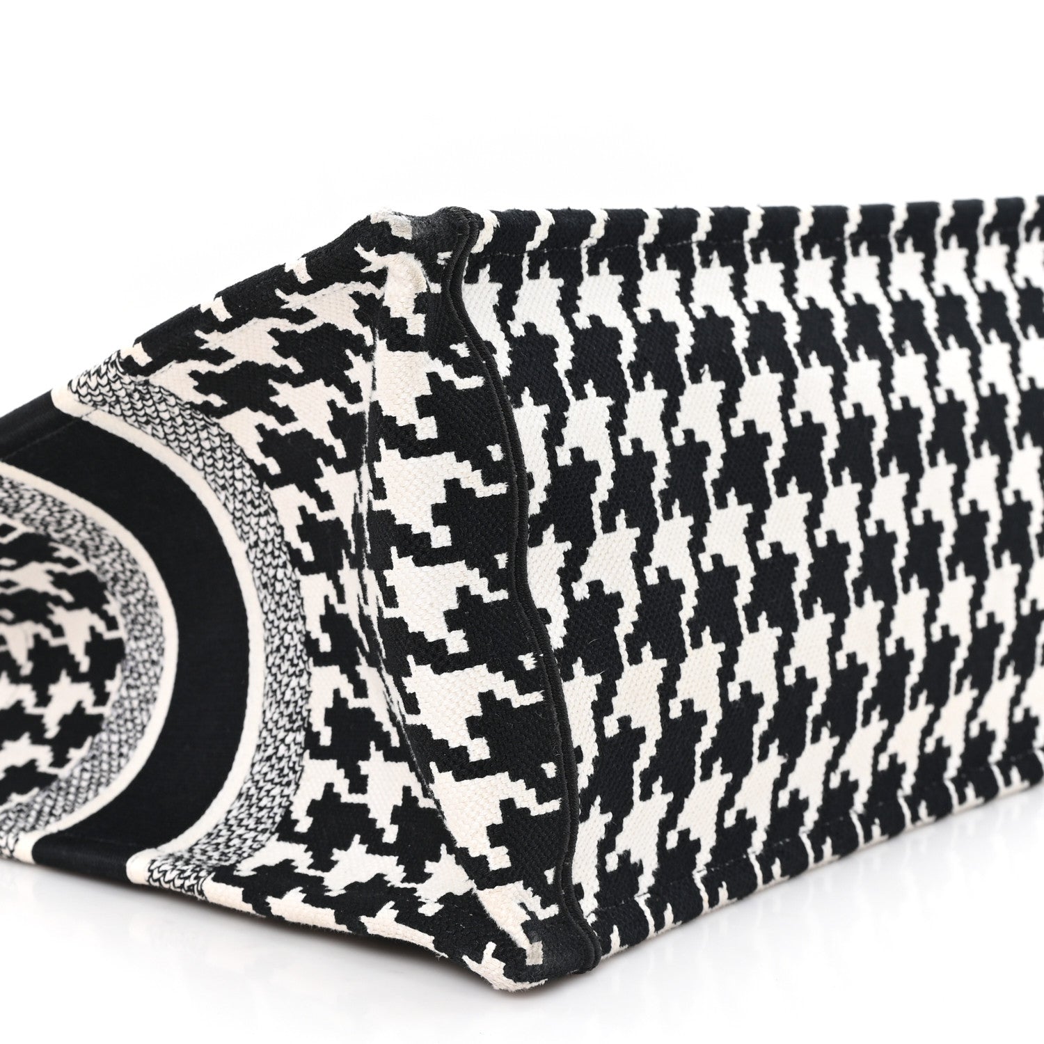 Christian Dior Canvas Macro Houndstooth Embroidered Medium Book