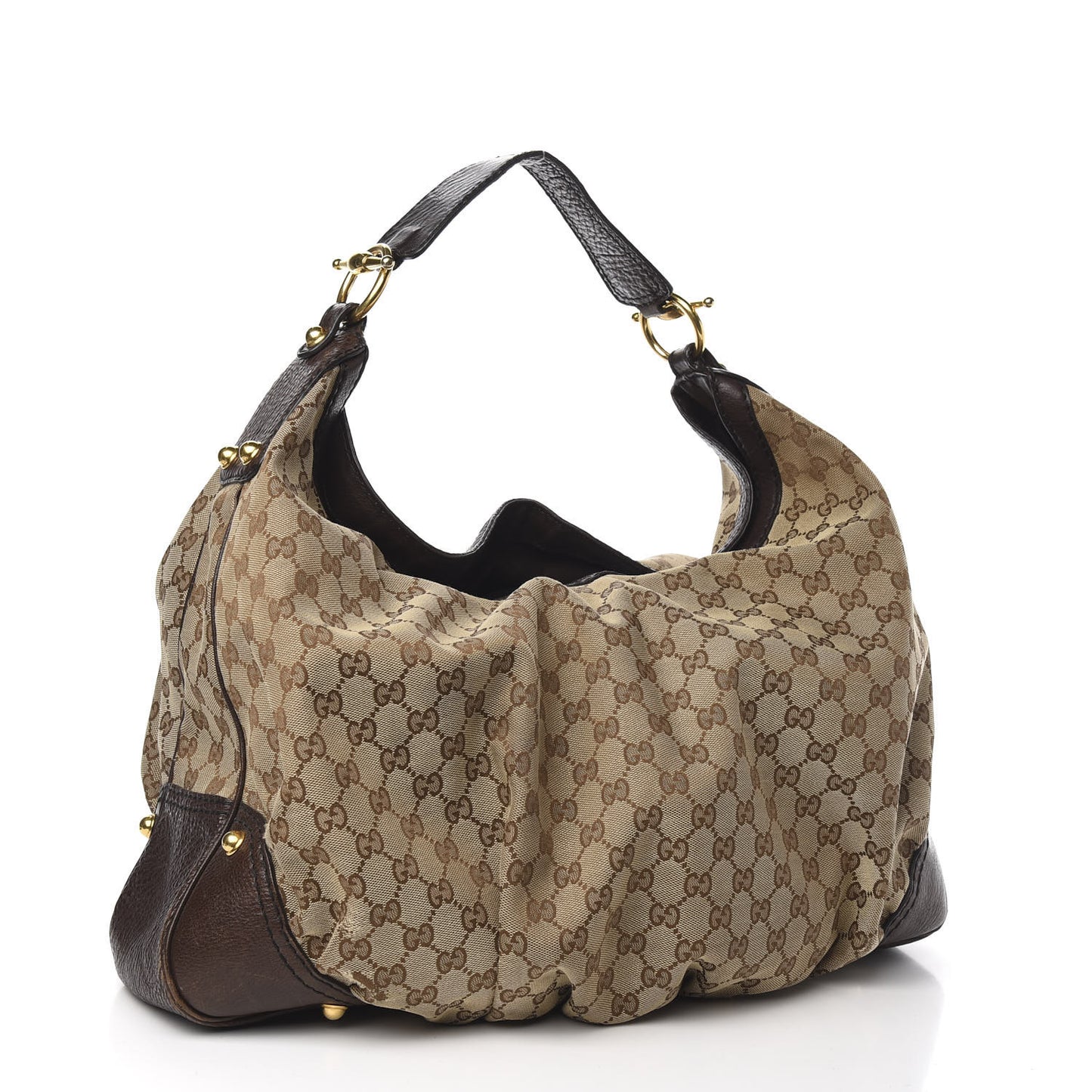 Monogram Large Jockey Hobo Dark Brown