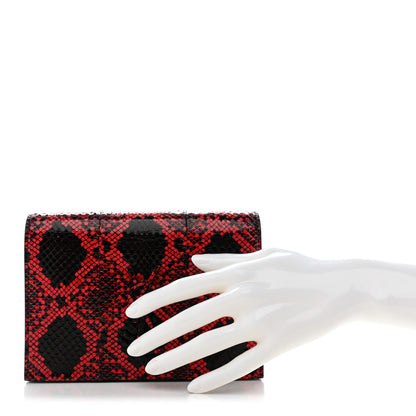 Saint Laurent Ayers Monogram Toy Kate Strap Wallet Black Red 2 of 8