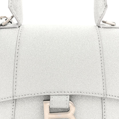 Balenciaga Glitter Fabric Hourglass Top Handle Bag XS Grey 9 of 11