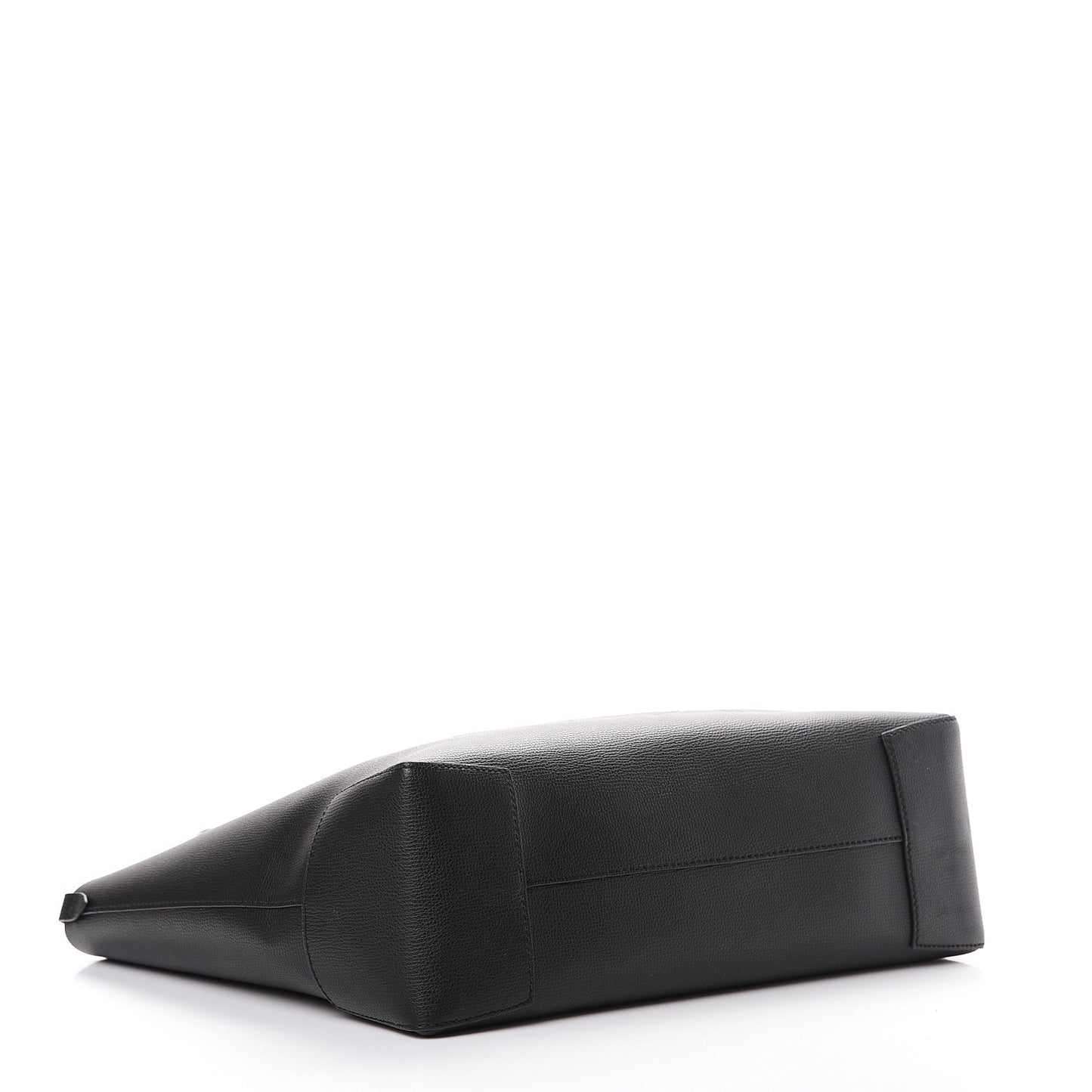 Calfskin TB Motif Embossed Medium Tote Black