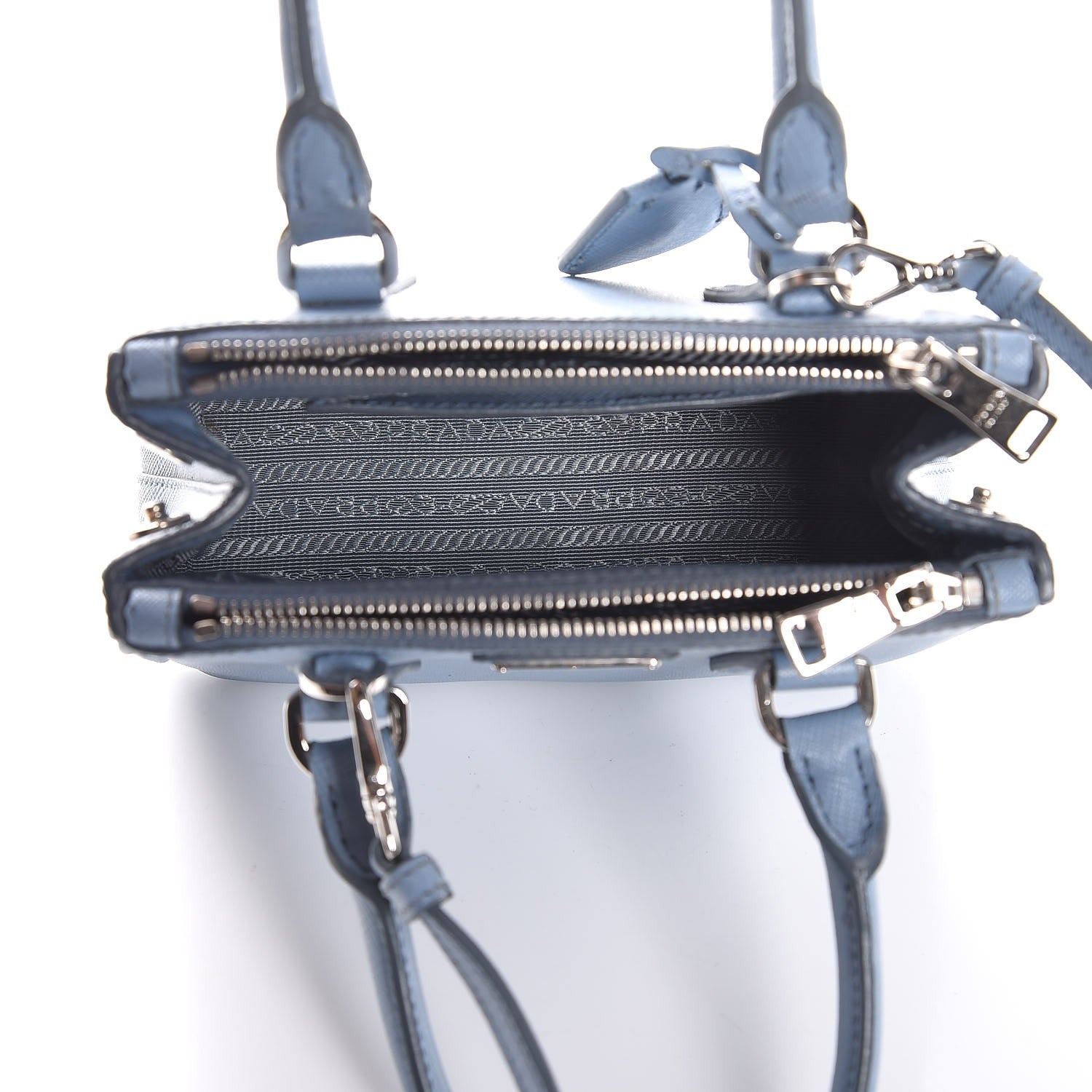Prada Saffiano Mini Galleria Double Zip Tote Astrale 5 of 8