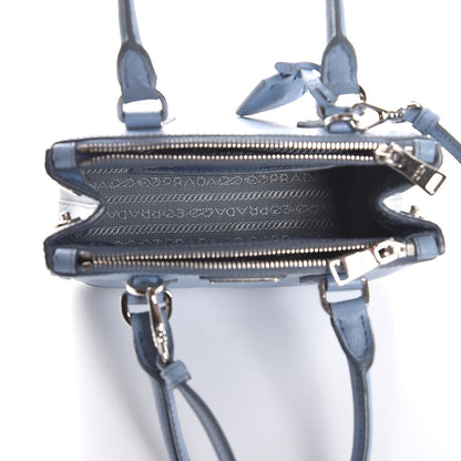 Prada Saffiano Mini Galleria Double Zip Tote Astrale 5 of 8