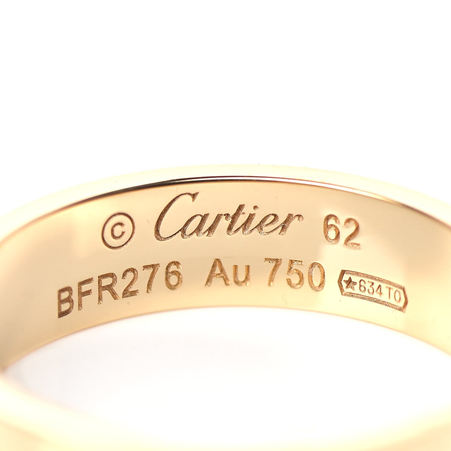 18K Yellow Gold 5.5mm LOVE Ring 62 10