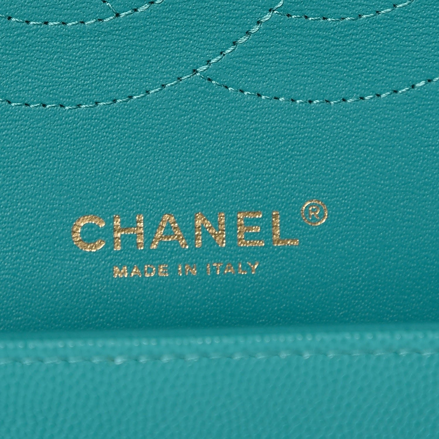 Chanel Caviar Quilted Jumbo Double Flap Turquoise 6 of 8