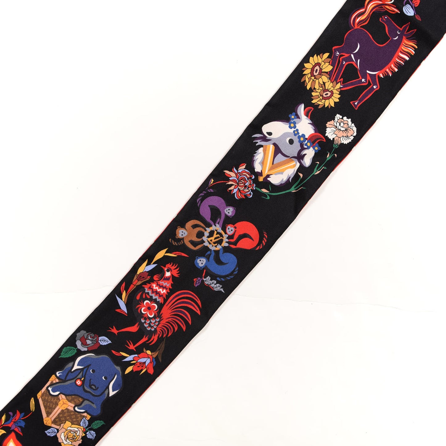 Silk Monogram Superstition Bandeau Black