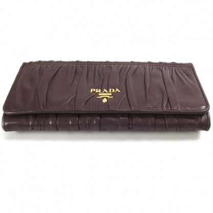 Prada Nappa Gaufre Continental Wallet Plum 4 of 8
