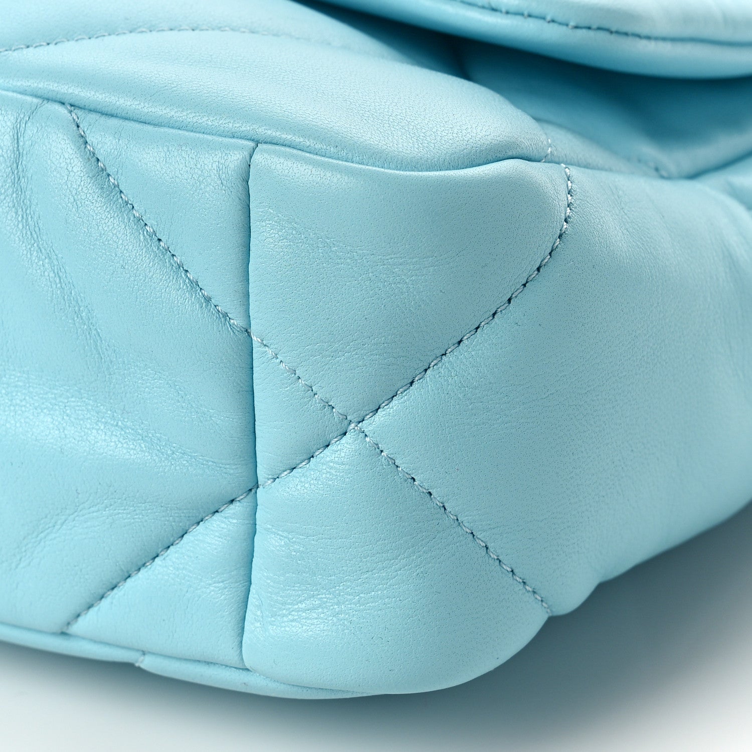 Chanel Lambskin Quilted Medium Chanel 19 Flap Light Blue 9 of 9