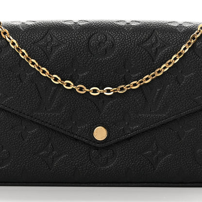 Louis Vuitton Empreinte Pochette Felicie Chain Wallet Black 11 of 15