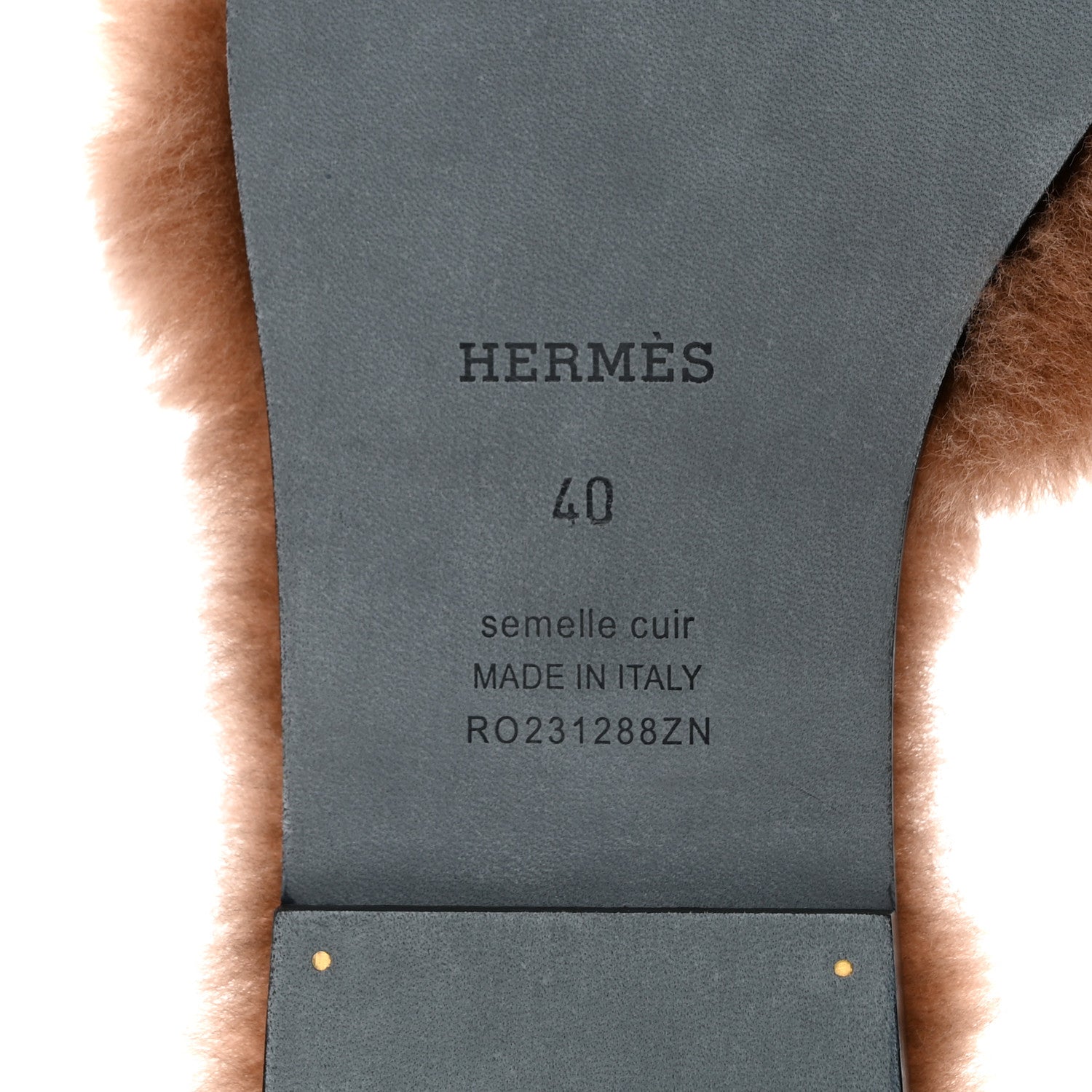 Hermes Woolskin Oran Sandals 40 Naturel 7 of 8