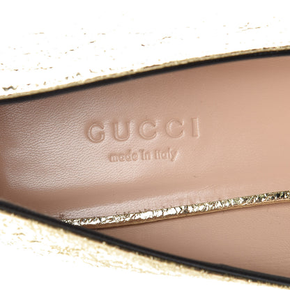 Gucci Galassia GG Marmont Fringe 50mm Loafer Pumps 38.5 Platino 7 of 8