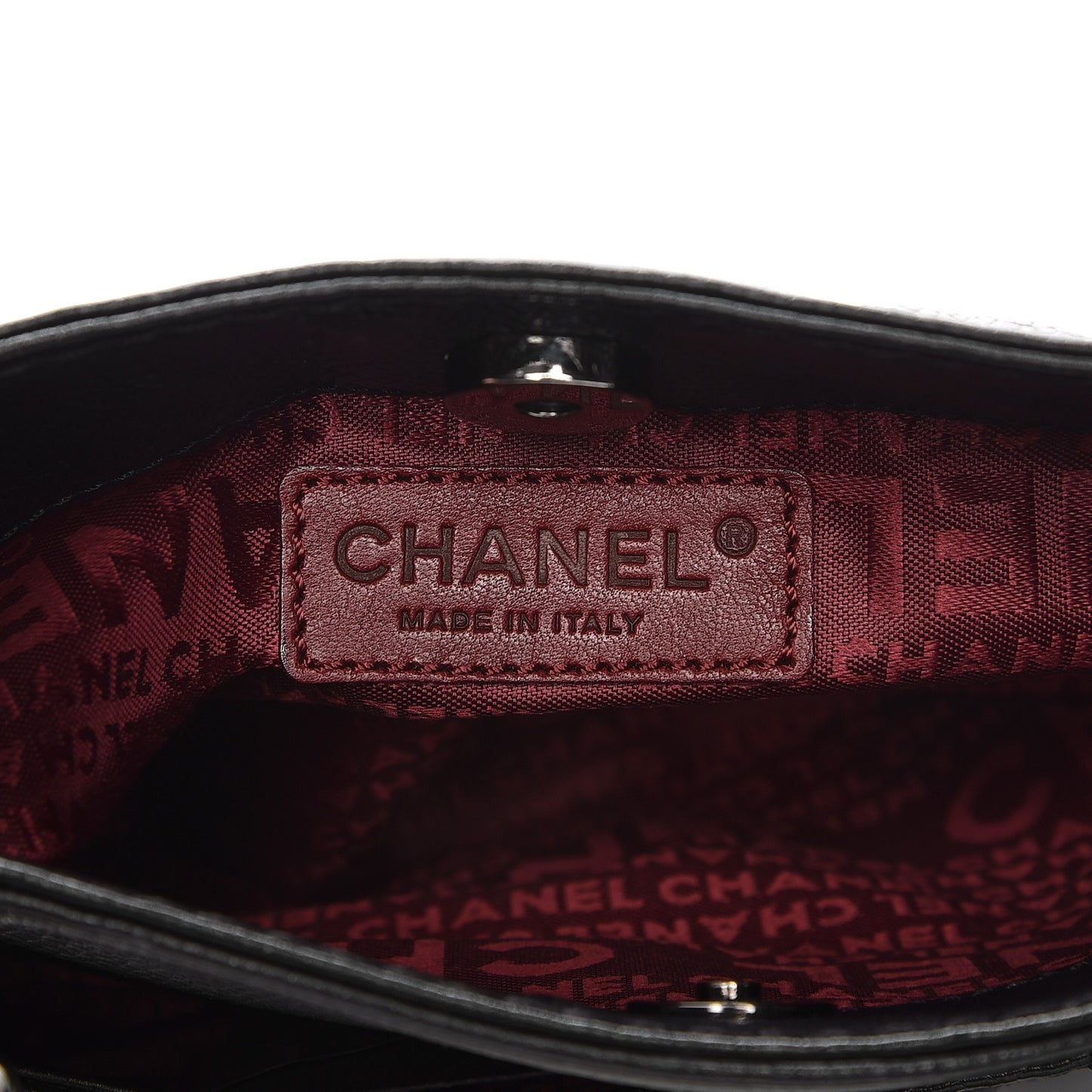Caviar Square Quilted Shoulder Bag Black
