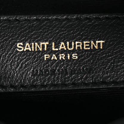 Saint Laurent Lambskin Matelasse Monogram Joe Nano Bucket Bag Black 6 of 13