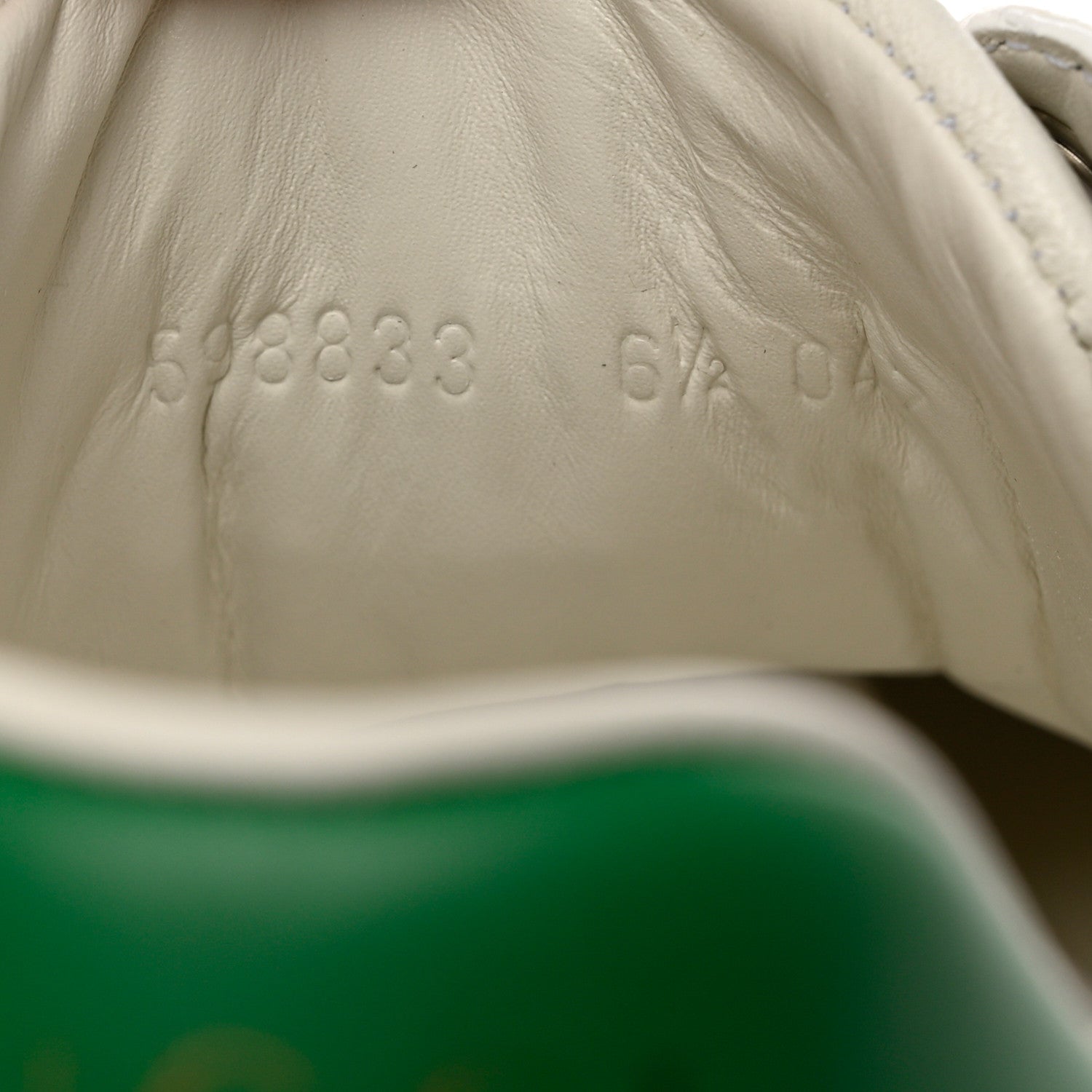 Gucci Nappa G Rhombus Mens Ace Sneakers Great 6.5 White Green 6 of 9