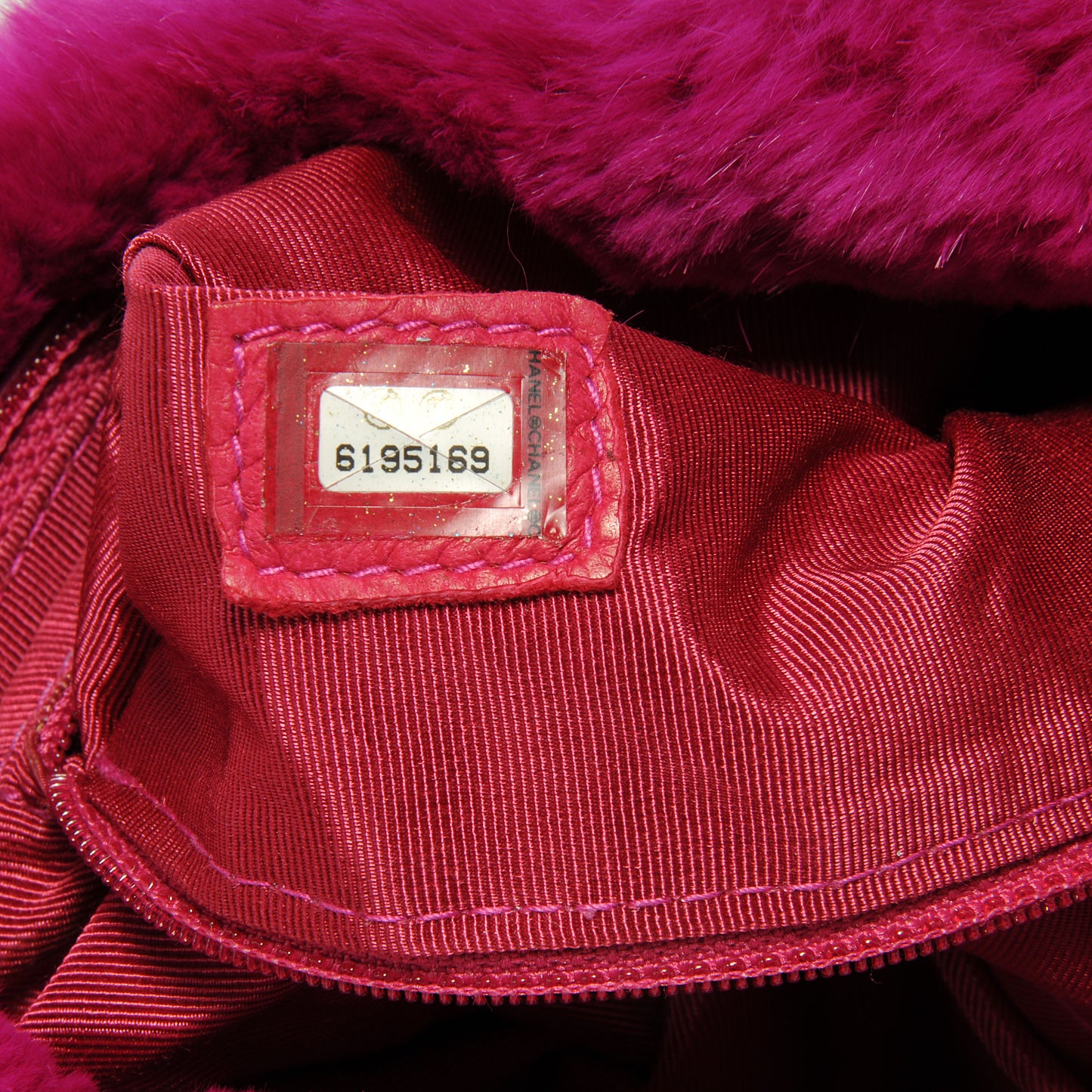Rabbit Fur Shoulder Bag Fuchsia