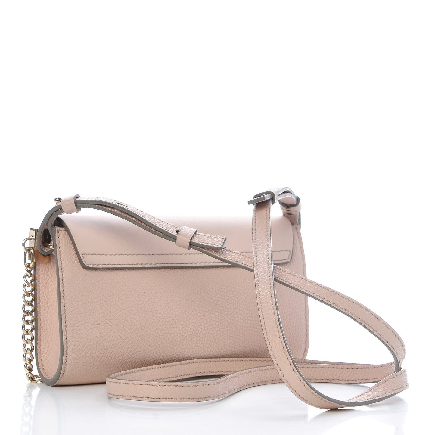 Calfskin Mini Faye Shoulder Bag Cement Pink