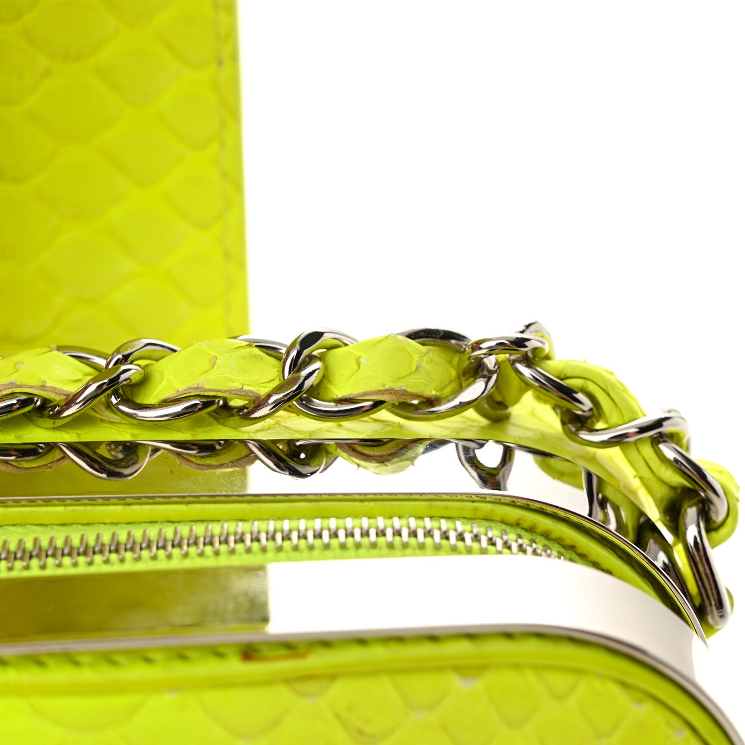 Chanel Snakeskin Mini CC Box Camera Bag Yellow 19 of 19