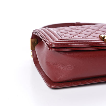 Chanel Lambskin Quilted Medium Boy Flap Burgundy 8 of 12