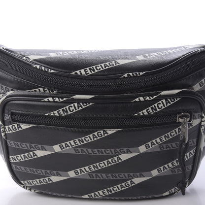 Balenciaga Smooth Calfskin Losange Monogram Explorer Belt Bag Black Grey 10 of 10