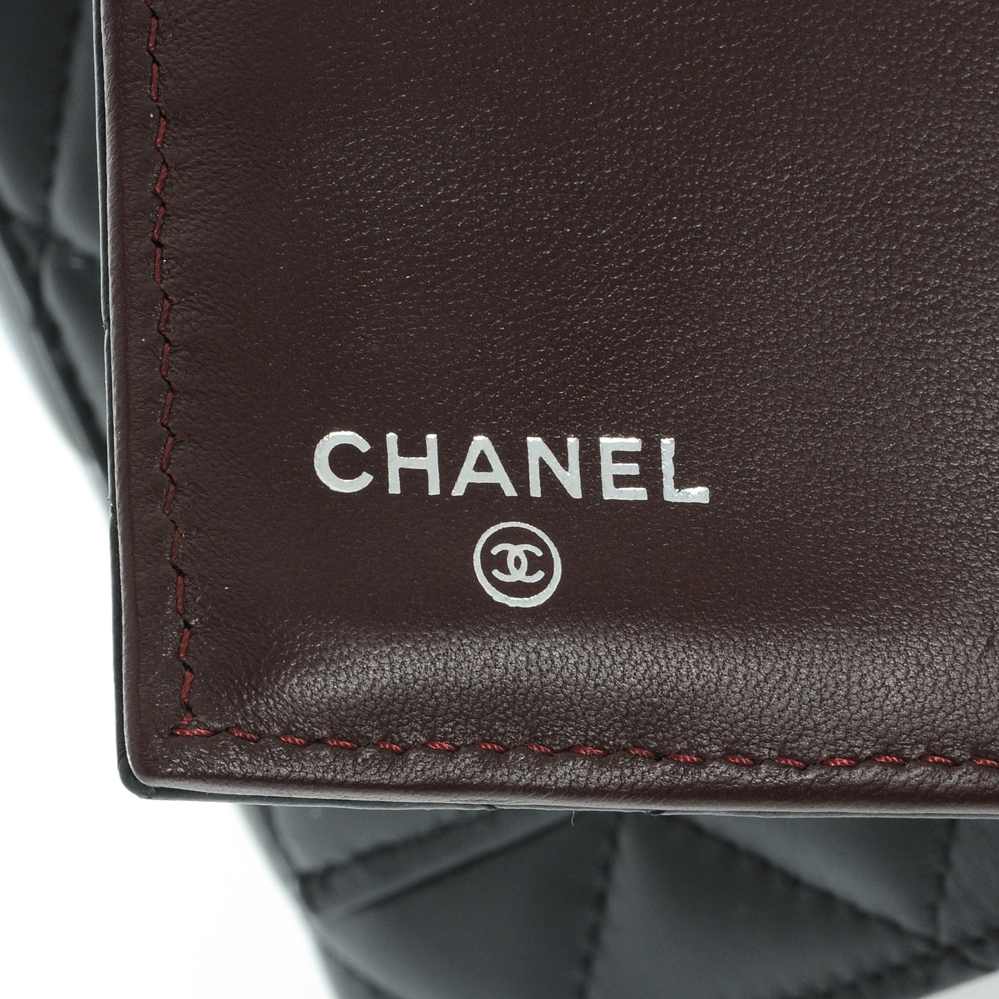 Lambskin Quilted Large Flap Wallet Black