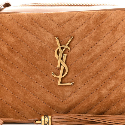 Saint Laurent Suede Matelasse Monogram Lou Camera Bag Cinnamon 8 of 10
