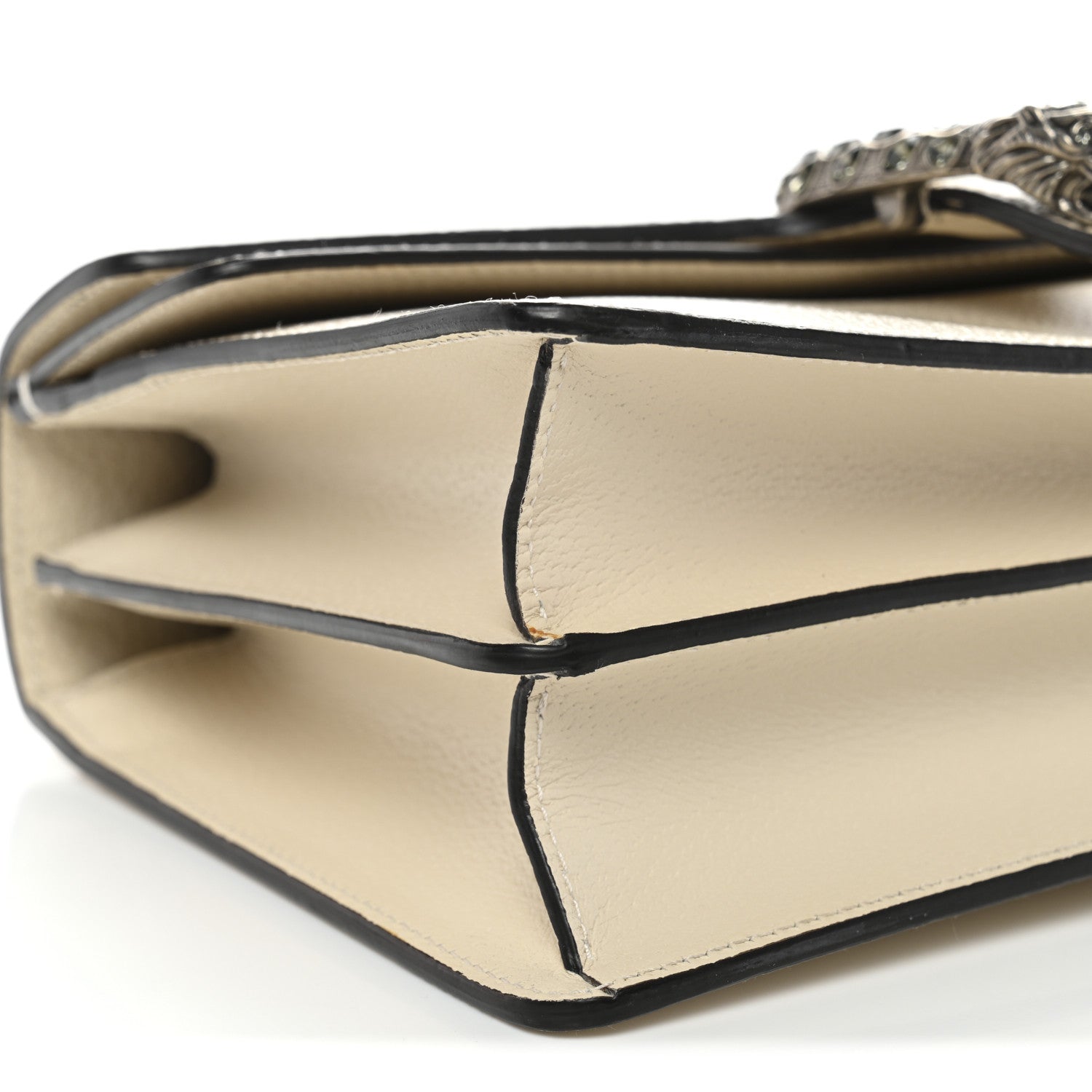 Gucci Textured Calfskin Crystal Small Dionysus Shoulder Bag Mystic White 8 of 12