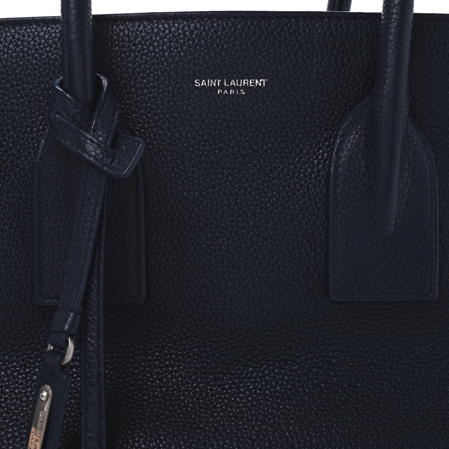 Saint Laurent Grained Calfskin Small Supple Sac De Jour Navy 7 of 9