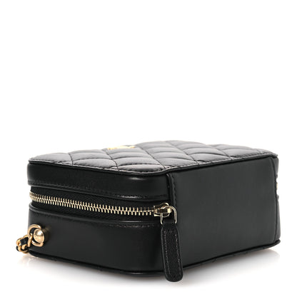 Chanel Lambskin Quilted CC Pearl Crush Camera Case Black 4 of 10