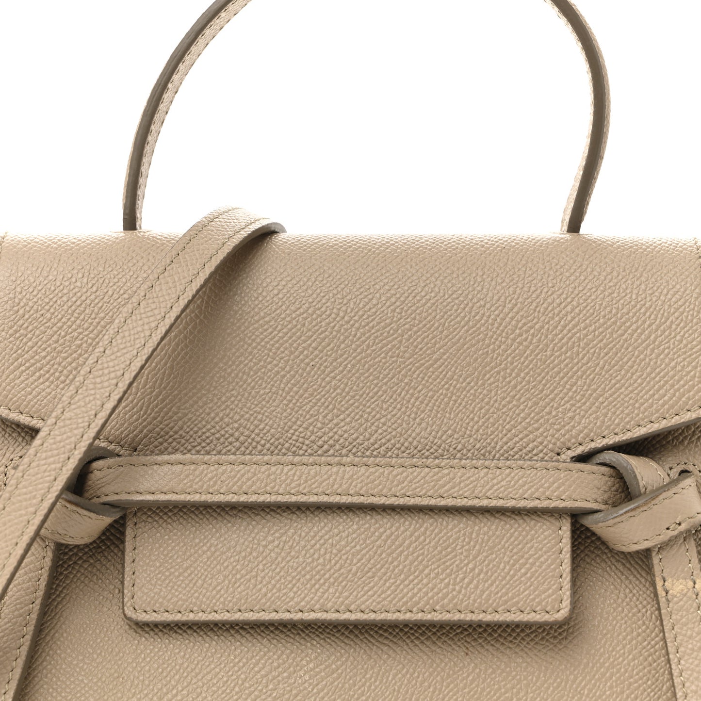 Grained Calfskin Nano Belt Bag Light Taupe