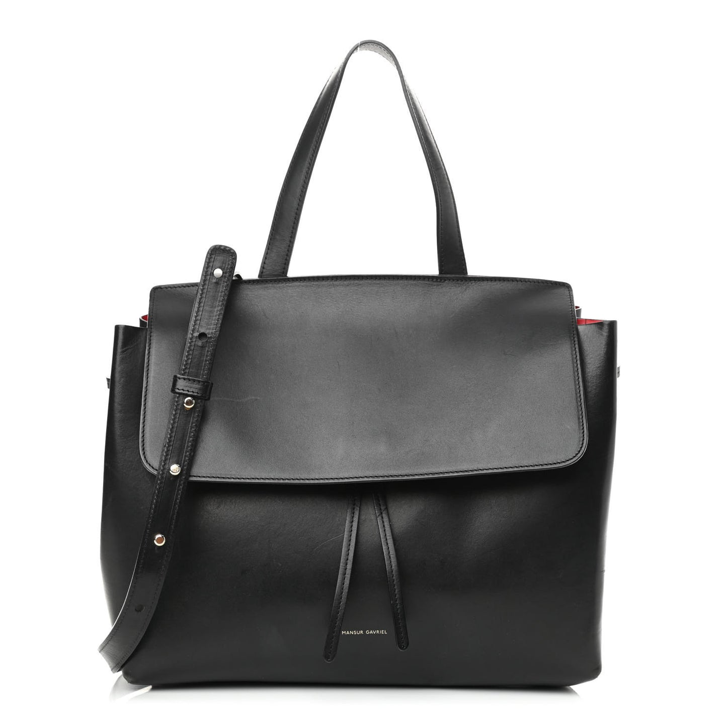 Calfskin Lady Bag Black Flamma