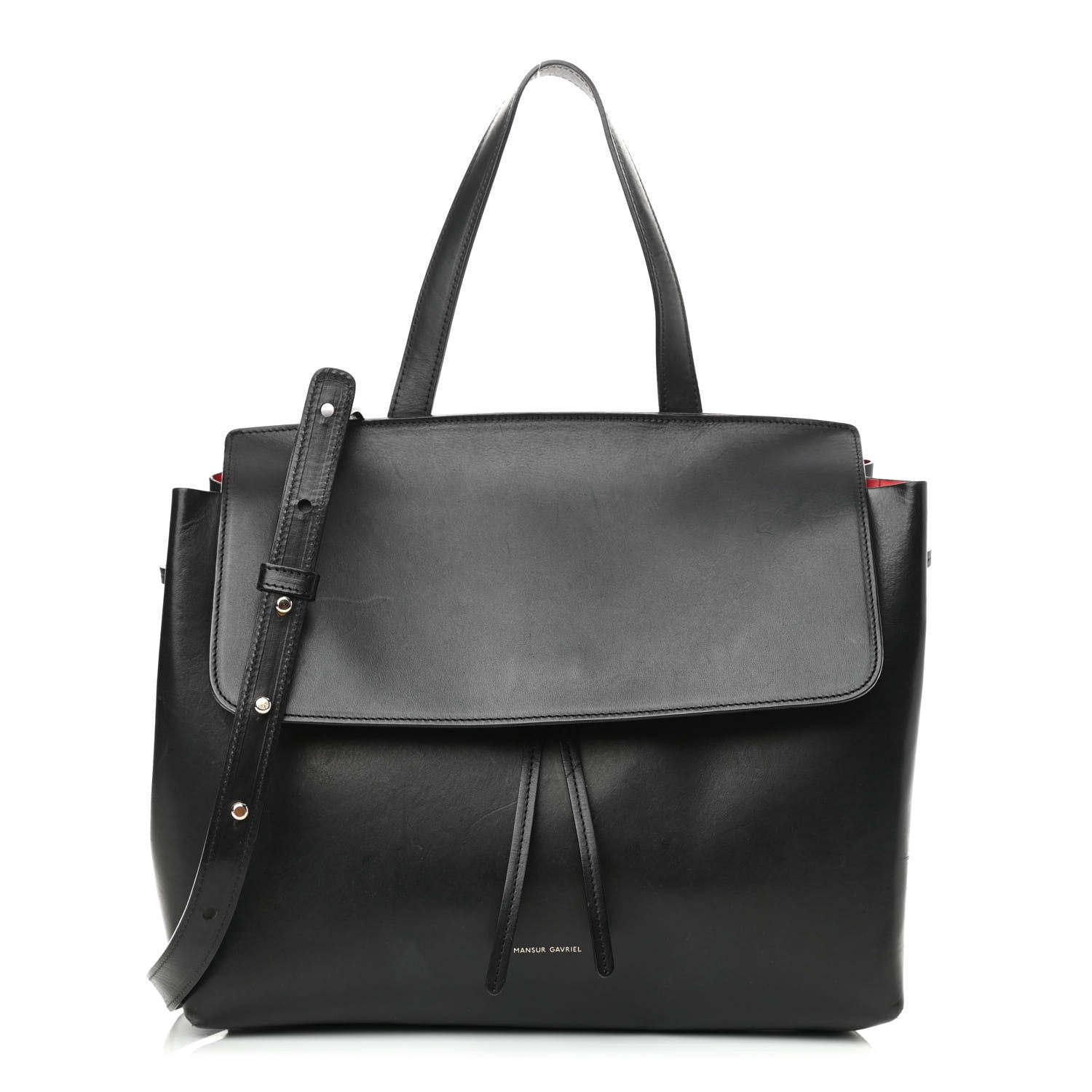 Mansur Gavriel Calfskin Lady Bag Black Flamma 1 of 14
