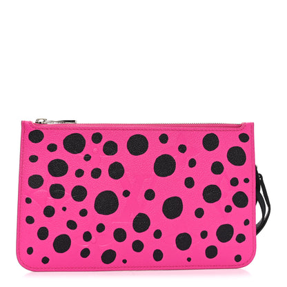 Louis Vuitton LV X YK Empreinte Infinity Dots Neverfull MM Pochette Fuchsia Black 1 of 6