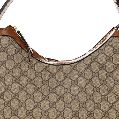 Gucci GG Supreme Monogram Linea A Hobo Brown 8 of 10