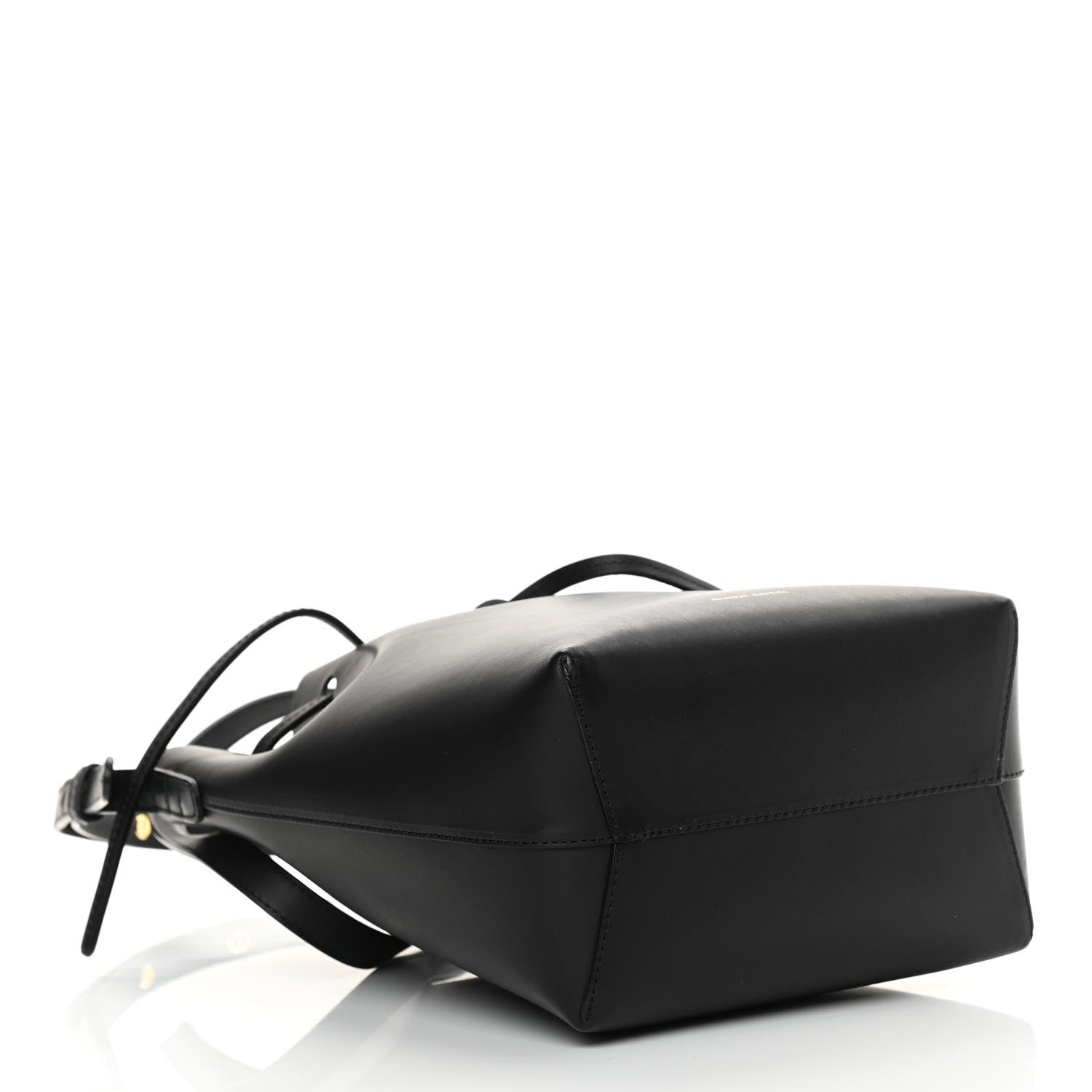 Mansur Gavriel Vegetable Tanned Calfskin Mini Bucket Bag Black Flamma 4 of 12