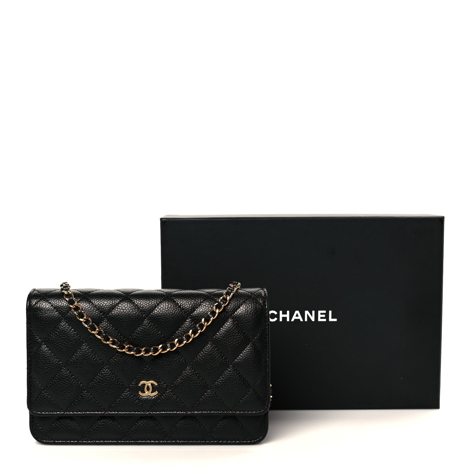 Chanel Caviar Quilted Wallet On Chain WOC Black 12 of 12