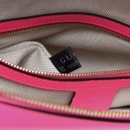 Gucci Canvas Flora Floral Shoulder Bag White Fuchsia Fluo 7 of 10