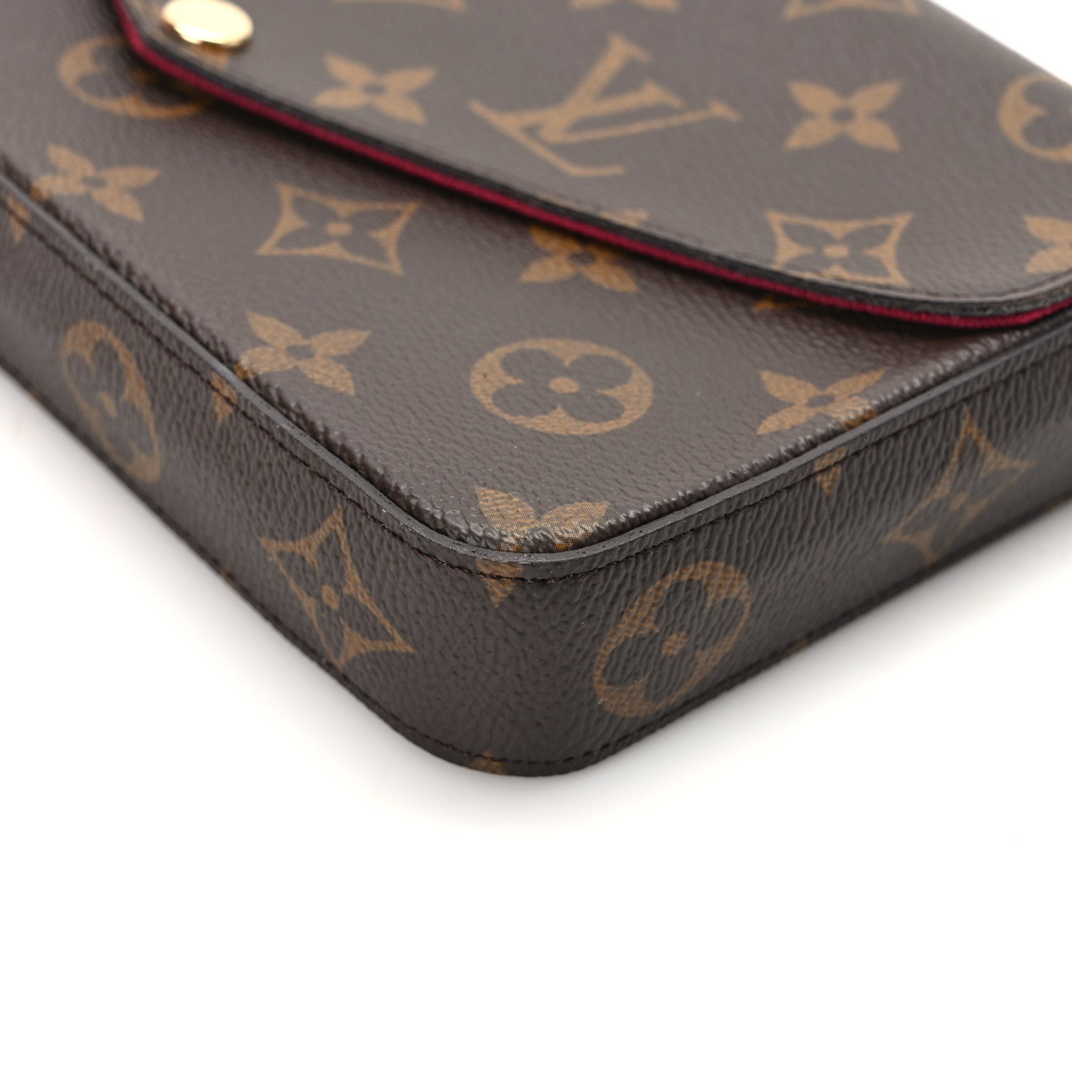 Louis Vuitton Monogram Pochette Felicie Chain Wallet Fuchsia 12 of 13