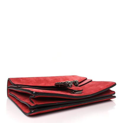 Gucci Suede Vitello Velvet Medium Dionysus Shoulder Bag Vulcanic Red 4 of 11