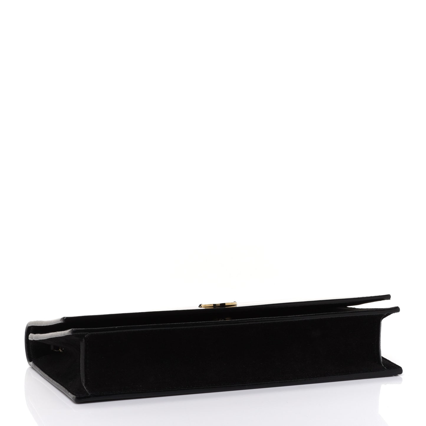 Patent Suede Fie Clutch Black