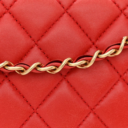 Chanel Lambskin Quilted Now and Forever Flap Red 11 of 12