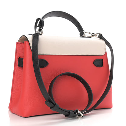 Louis Vuitton Soft Calfskin Lockme Ever BB Kabuki Red Quartz Black 3 of 8