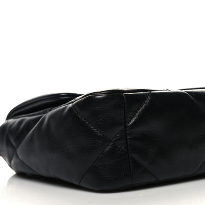 Chanel Shiny Goatskin Quilted Medium Chanel 19 Flap Black 9 of 10
