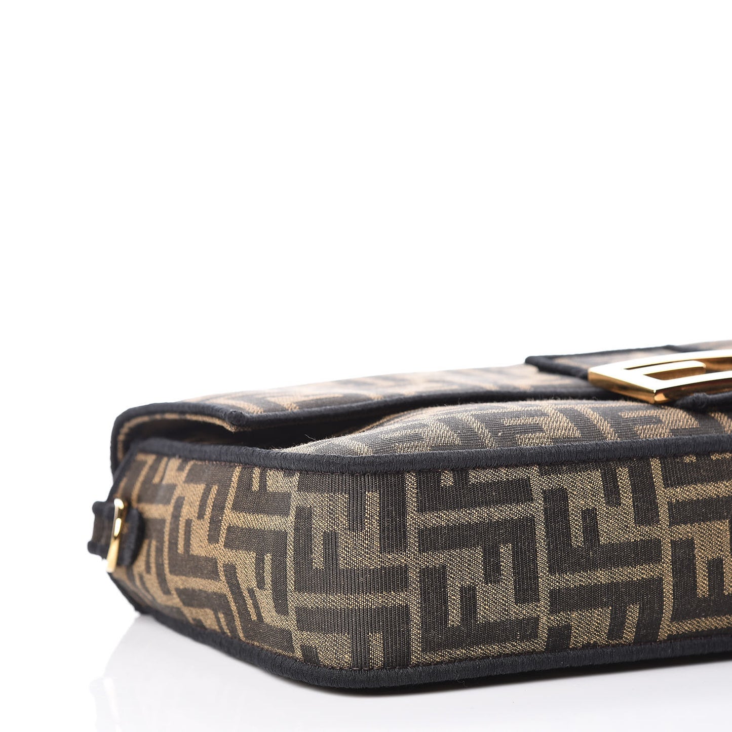 Fabric Jacquard FF 1974 Large Baguette Tobacco Moro Black