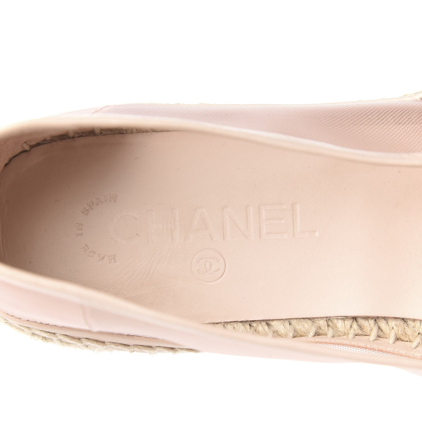 Mesh Grosgrain CC Espadrilles 42 Pink