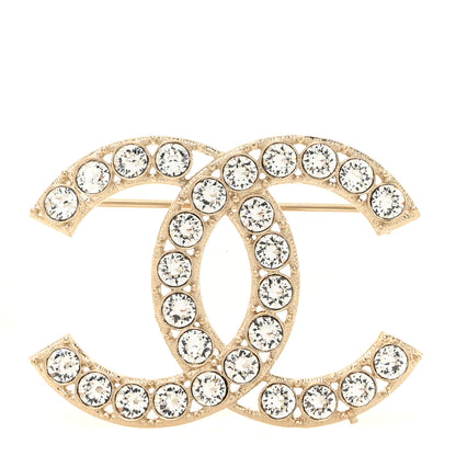 Chanel Crystal Coco's Pearls CC Brooch Light Gold 1 of 4